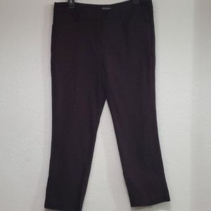 Mario Serrani Italy Burgundy/Black Patterned Pant